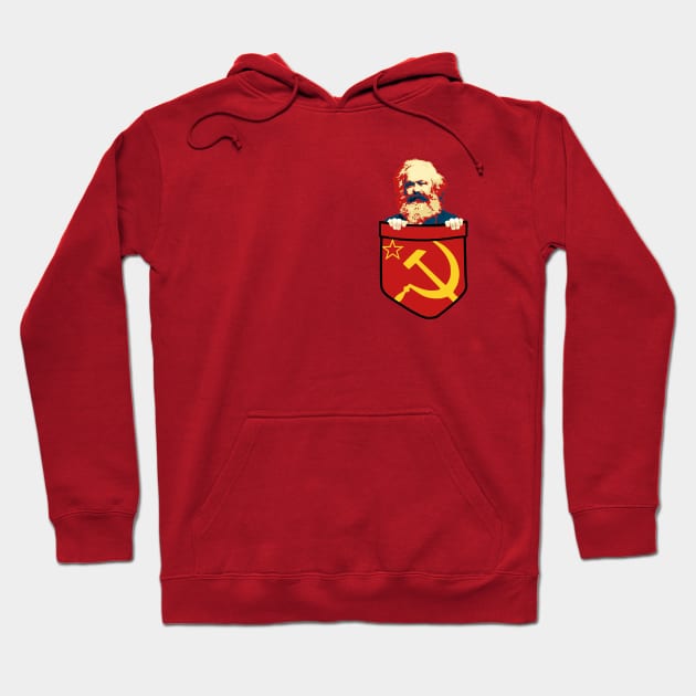 Karl Marx Communism Chest Pocket Hoodie by Nerd_art